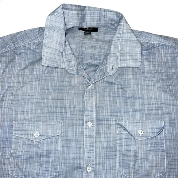 Alfani Short Sleeve Mens Button Down Shirt - Picture 2 of 6
